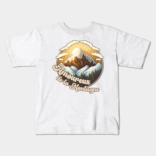 Amoureux de la Montagne #4 (Mountain Lover) Kids T-Shirt